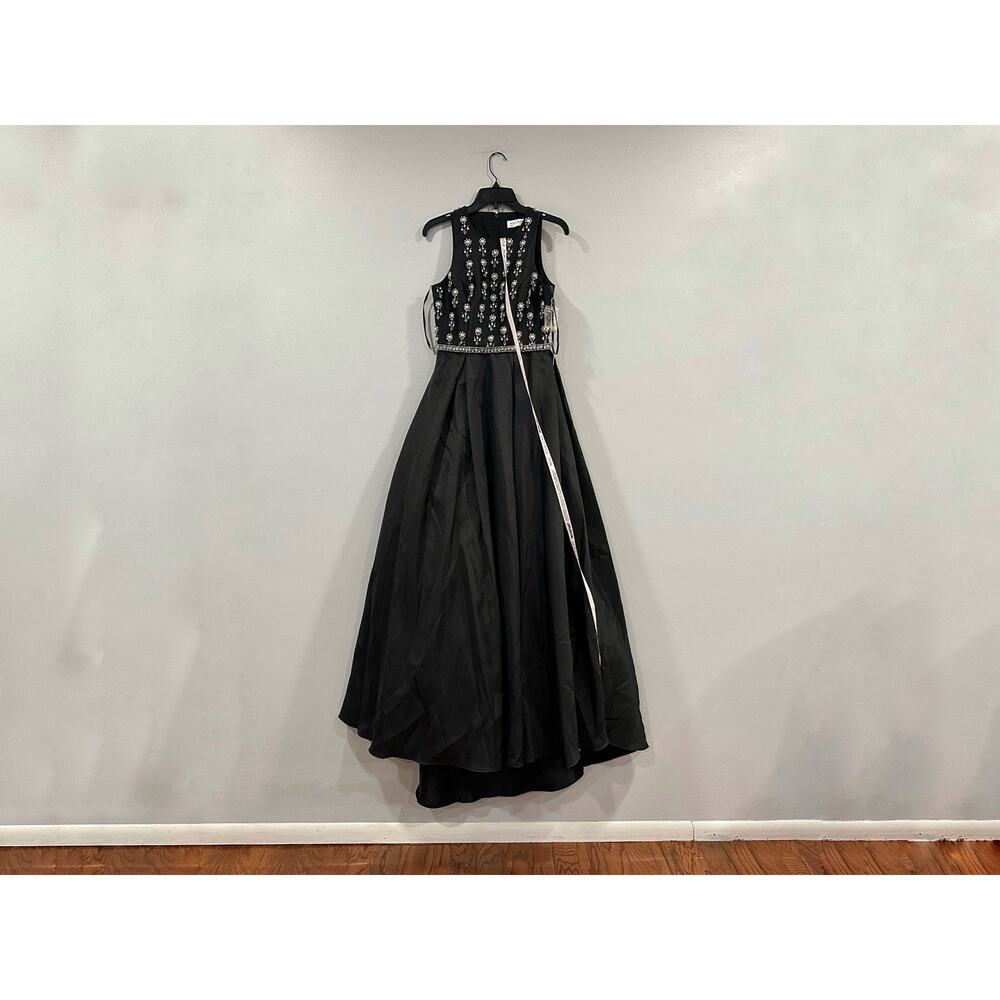 Mac Duggal 48803 Black High Neck Sleeveless Beaded Ball Gown Sz 2 NWOT